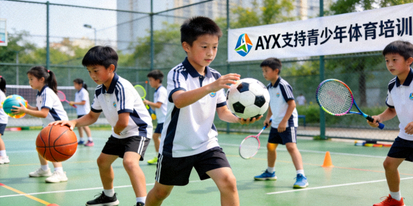 AYX支持的青少年体育培训项目学员训练活动照片