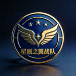 星辰之翼战队圆形徽章标志