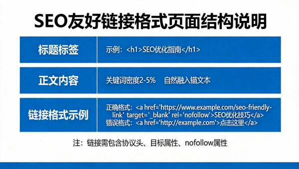 SEO友好链接格式页面结构说明配图